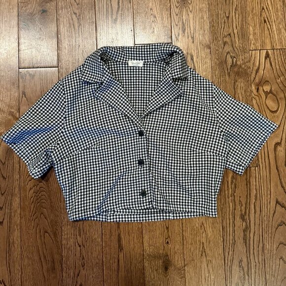 John Galt Checkered Cropped Blazer. Girls M. - Picture 1 of 3